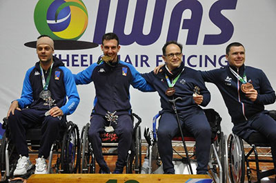 la premiazione del fioretto maschile