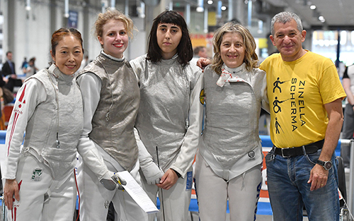 la squadra femminile Zinella di fioretto (foto Bizzi-Federscherma)