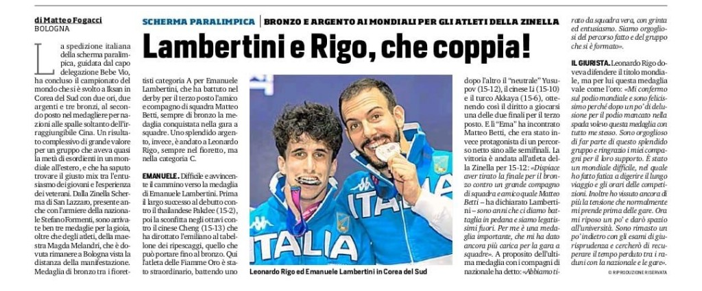 articolo medaglie